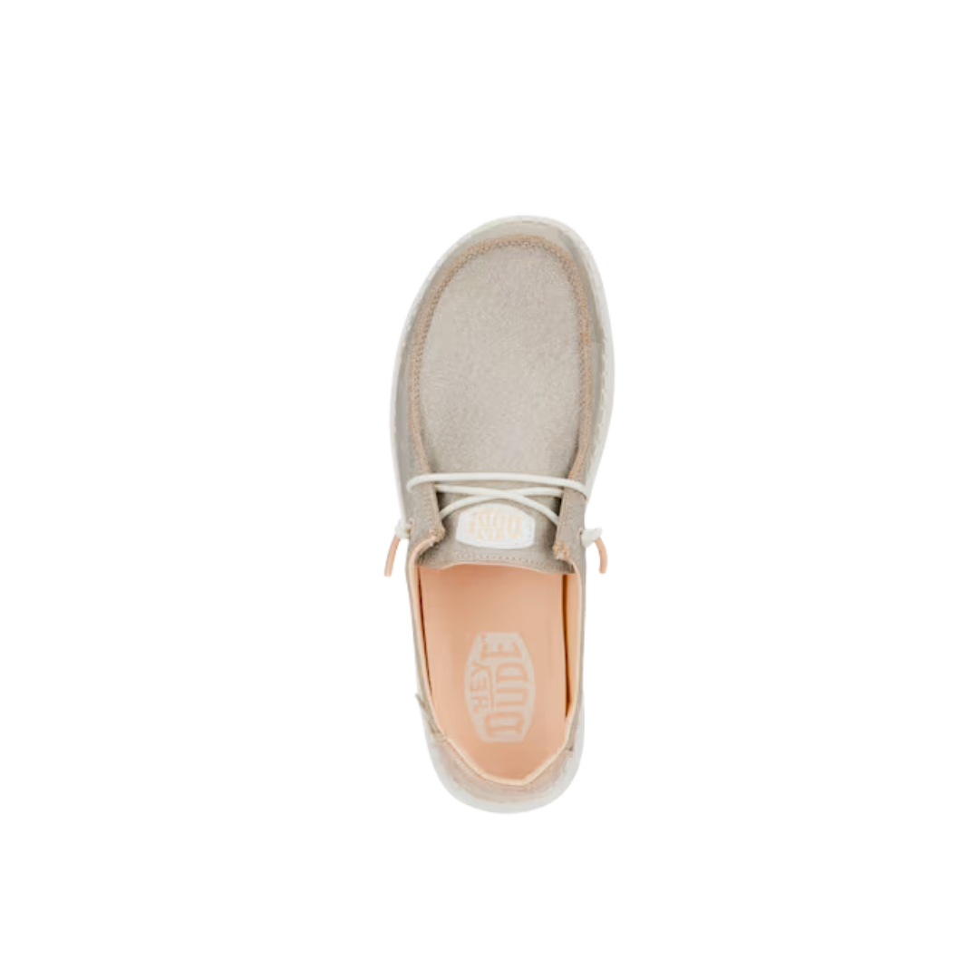 Hey Dude Women's Wendy Metallic Sparkle Rose Gold Shoes