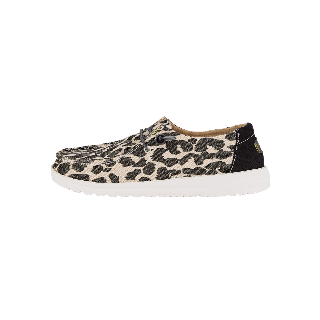 Hey Dude Women's Wendy Leopard Sparkle Tan Shoes