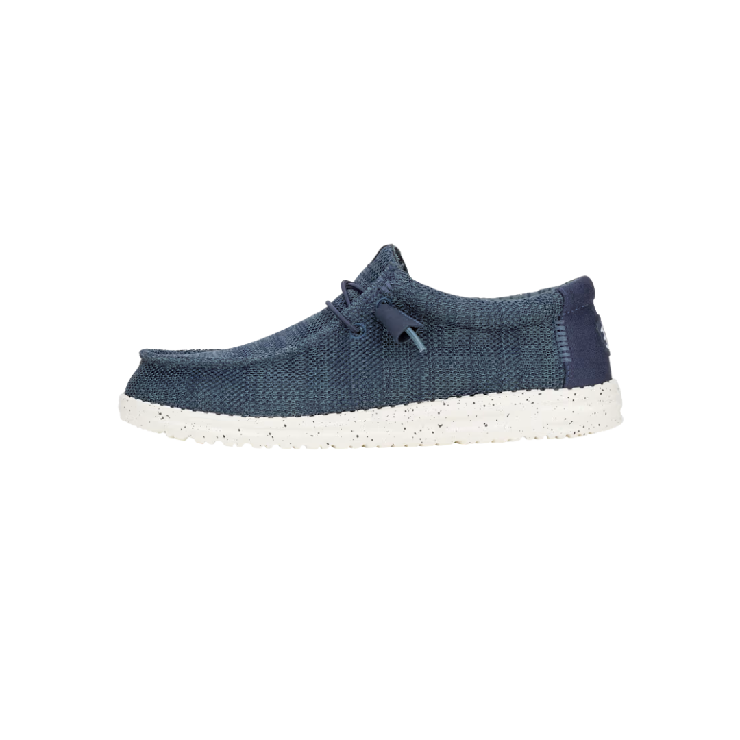 Hey Dude Men's Wally Stretch Sox Navy Shoes