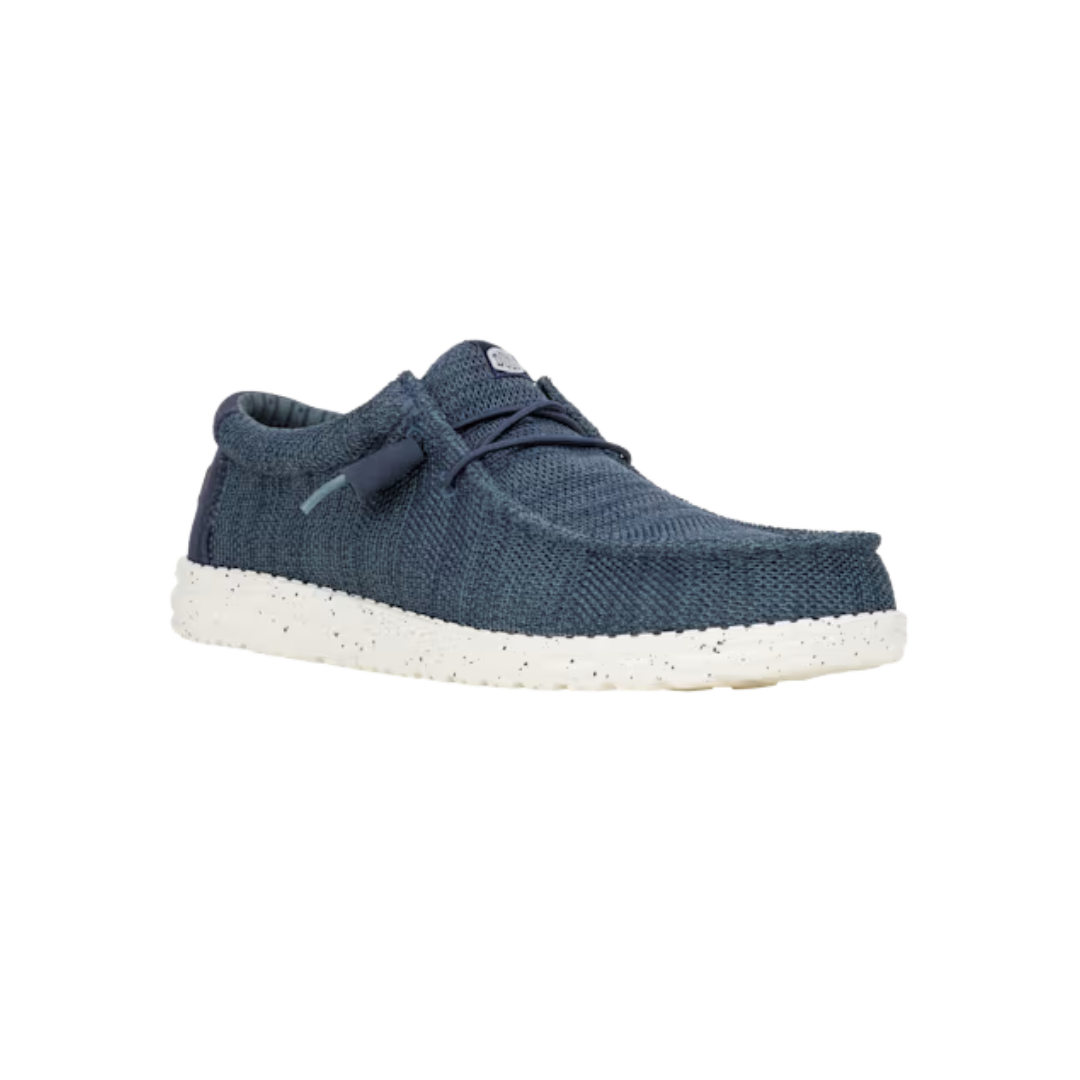 Hey Dude Men's Wally Stretch Sox Navy Shoes