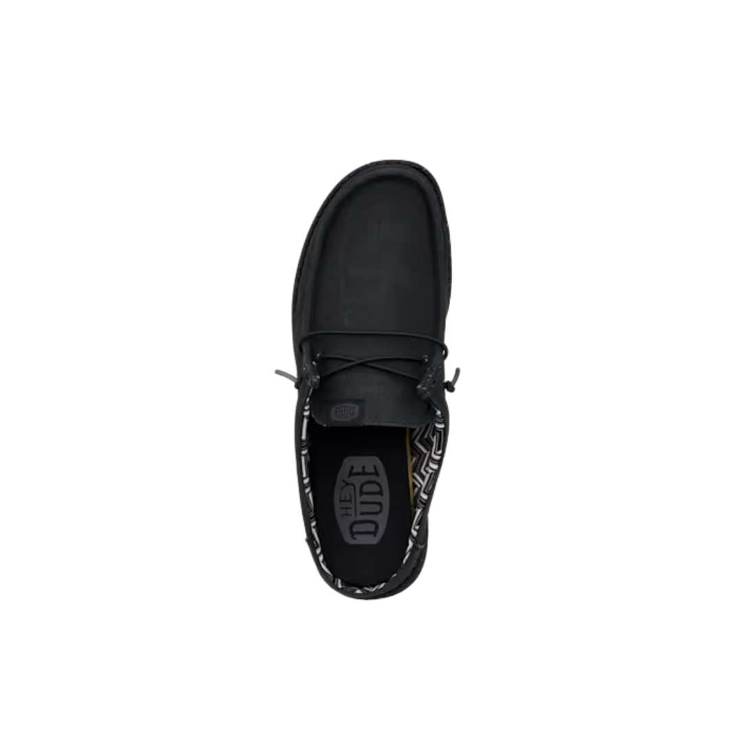 Hey Dude Men's Wally Slip Canvas Black Shoes