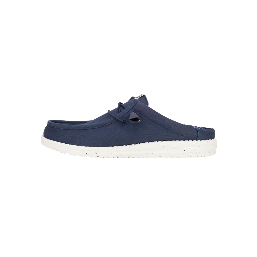 Hey Dude Men's Wally Slip Canvas Navy Shoes