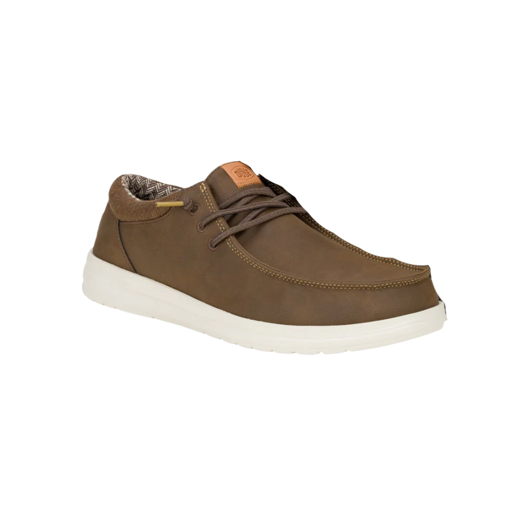 Hey Dude Men's Paul Classic Brown Olive Shoes