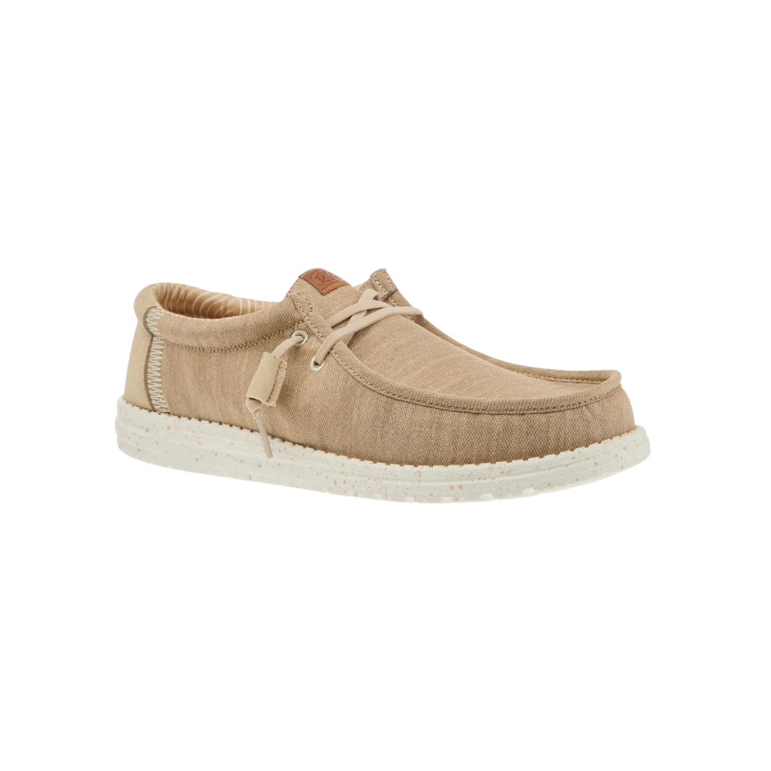 Hey Dude Men's Wally Elevated Basic Khaki Shoes