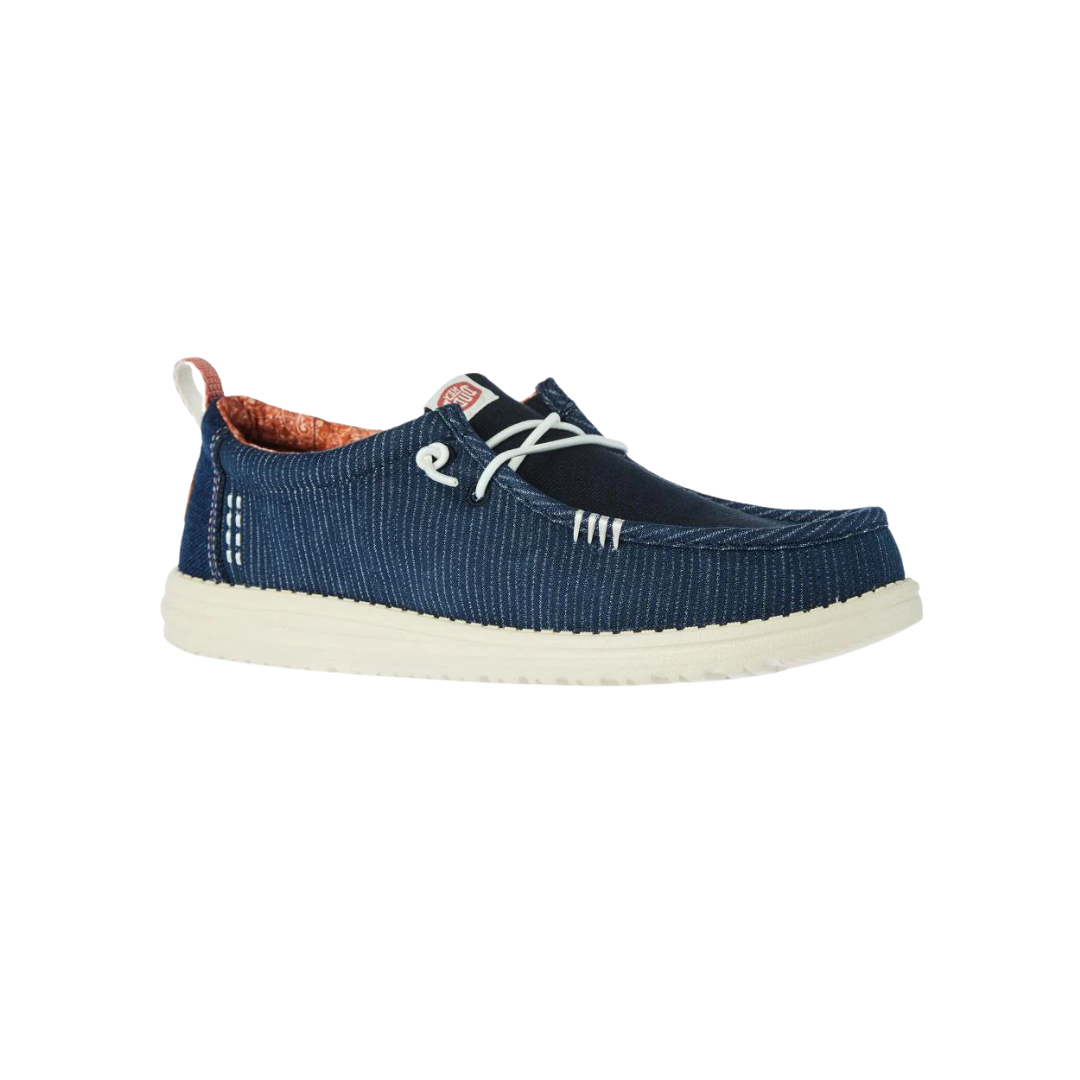 Hey Dude Men's Wally Hickory Denim Navy Shoes