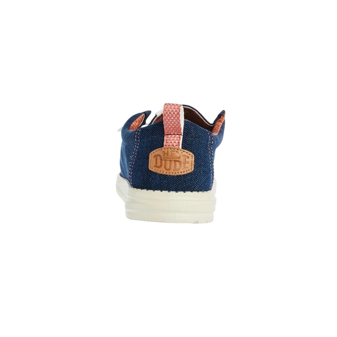 Hey Dude Men's Wally Hickory Denim Navy Shoes