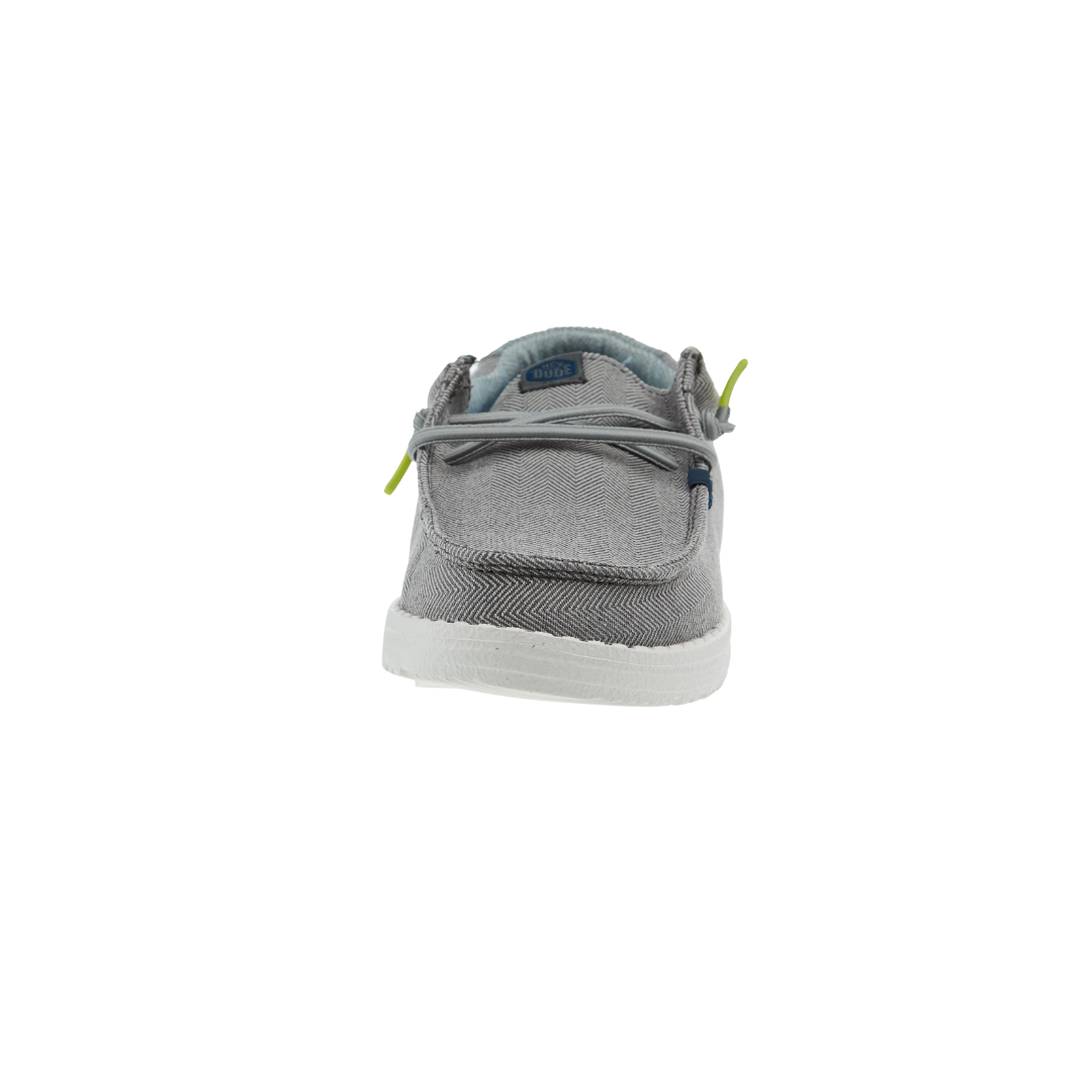 Hey Dude Youth Boy's Wally Herringbone Charcoal Shoes