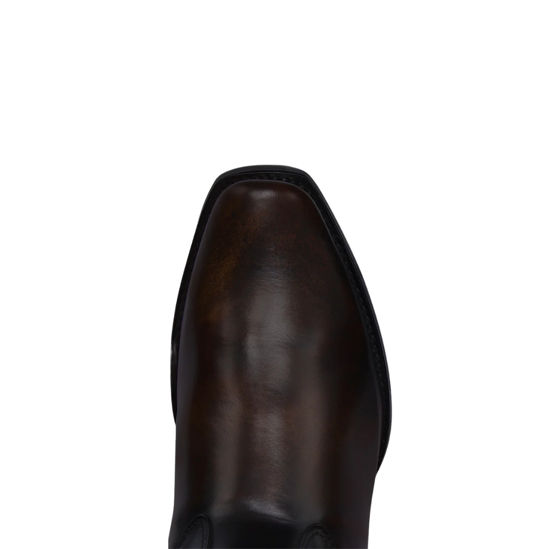 Cuadra Men's Honey Laser Zipper Narrow Black Boots