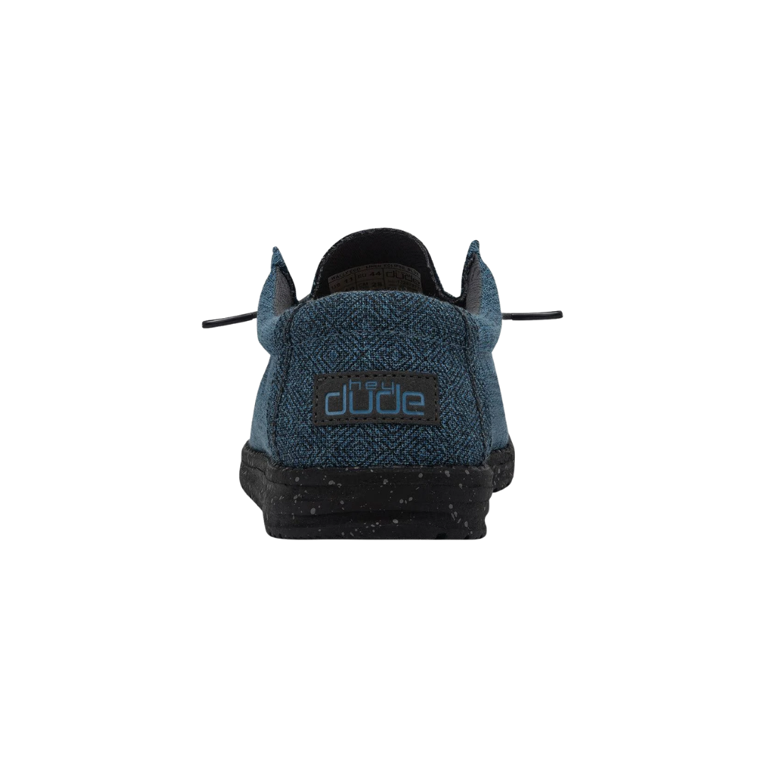 Hey Dude Men's Wally Eco Linen Eclipse Blue Shoe