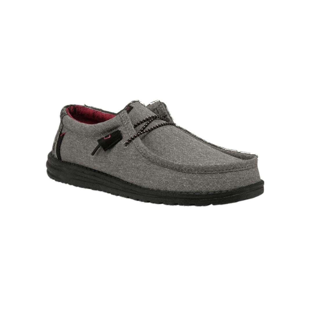 Hey Dude Men's Wally Sox Slip On Grey Shoes
