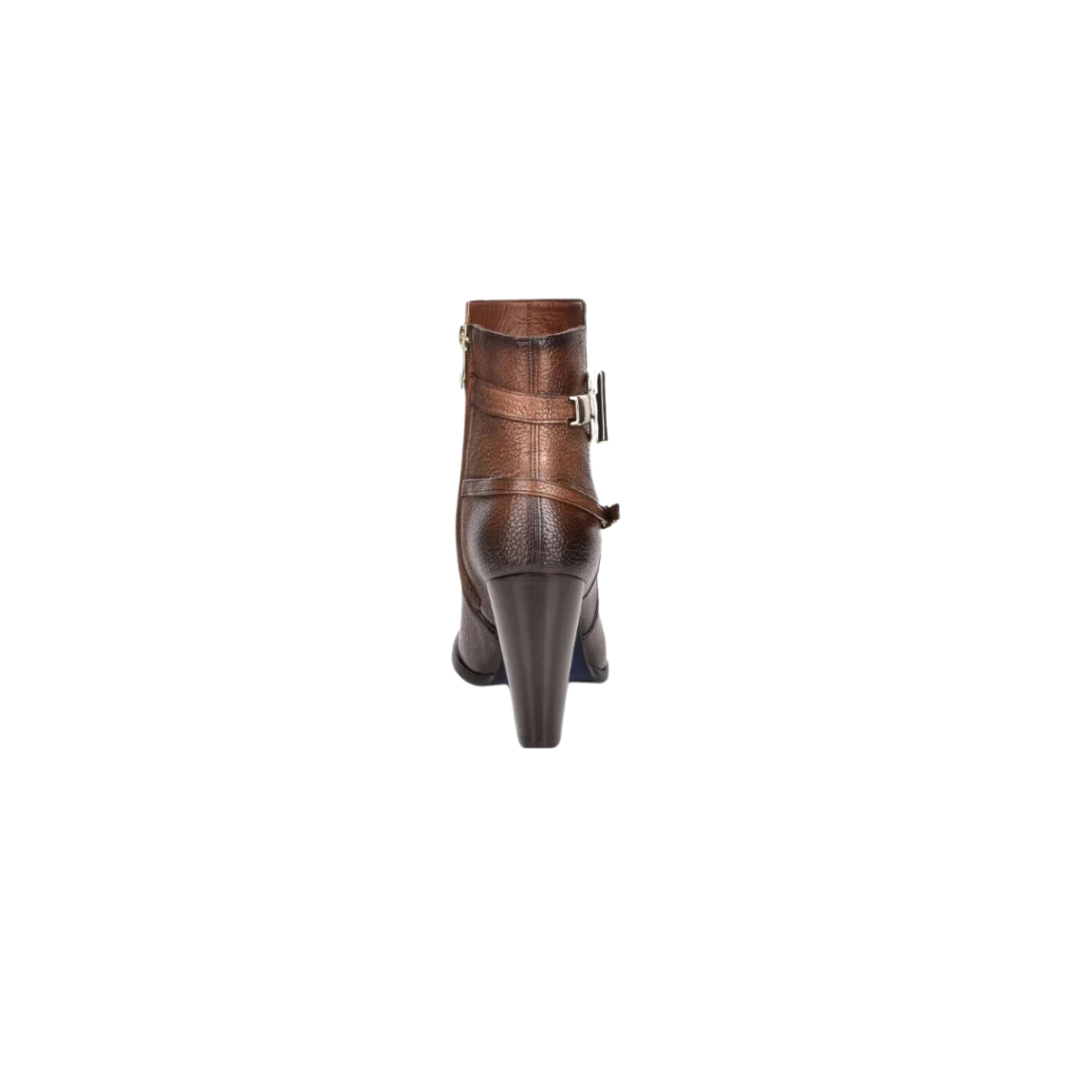 Cuadra Women's Genuine Deer Leather Brown Bootie