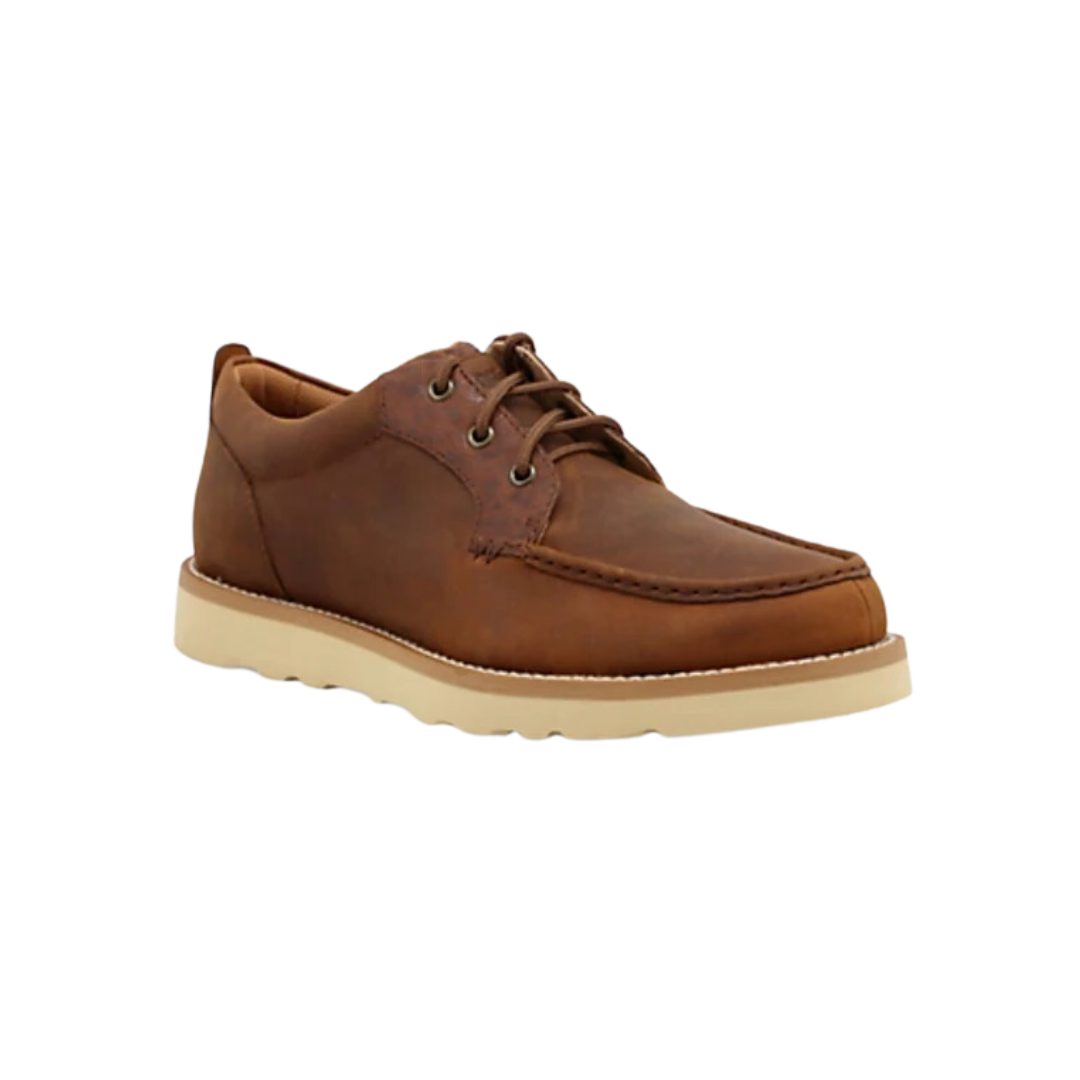 Twisted X Men's Wrangler Rugged Wedge Oxford Clay Dark Brown Shoes