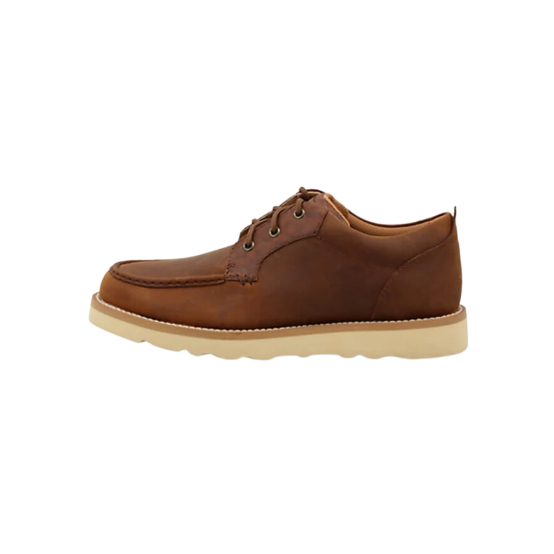 Twisted X Men's Wrangler Rugged Wedge Oxford Clay Dark Brown Shoes