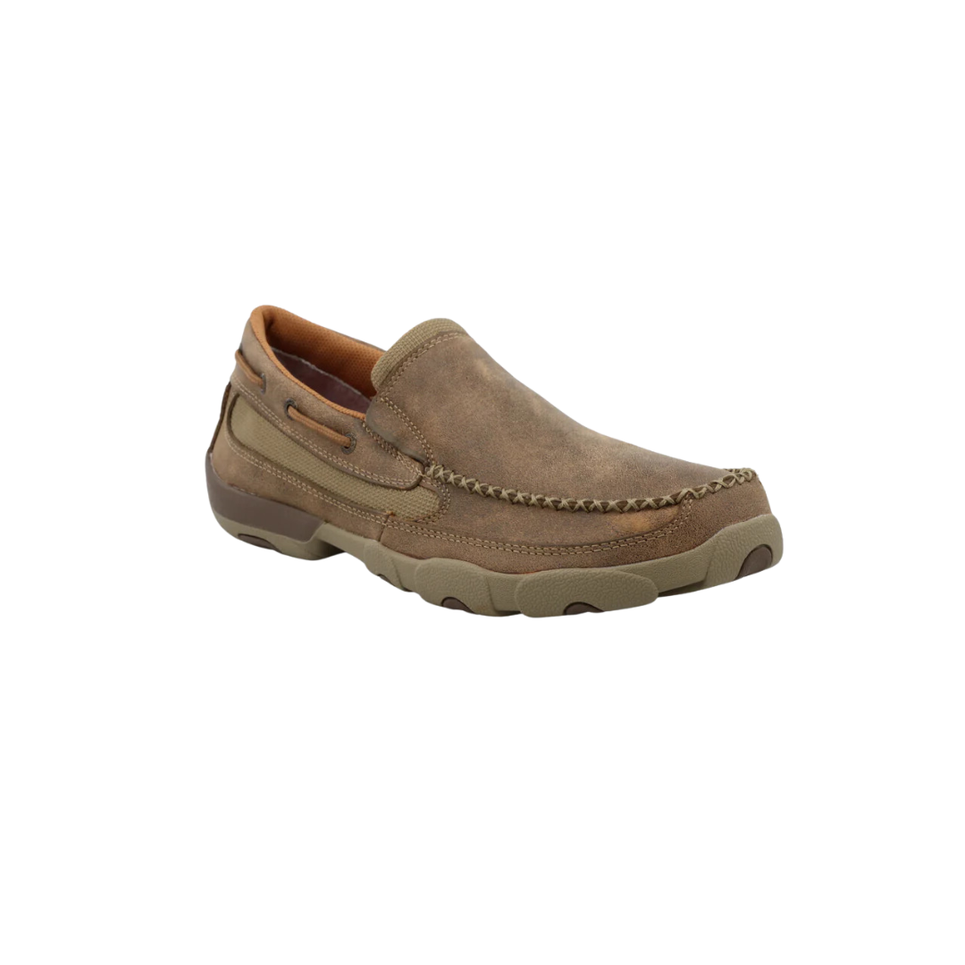 Twisted X Men's Slip On Driving Moc Brown Shoes