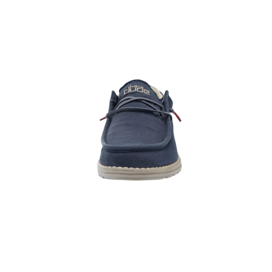 Hey Dude Men's Wally Washed Space Slip On Blue Shoes