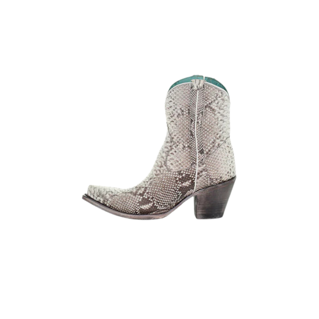 Corral Women's Python Zipper Ankle White Boots