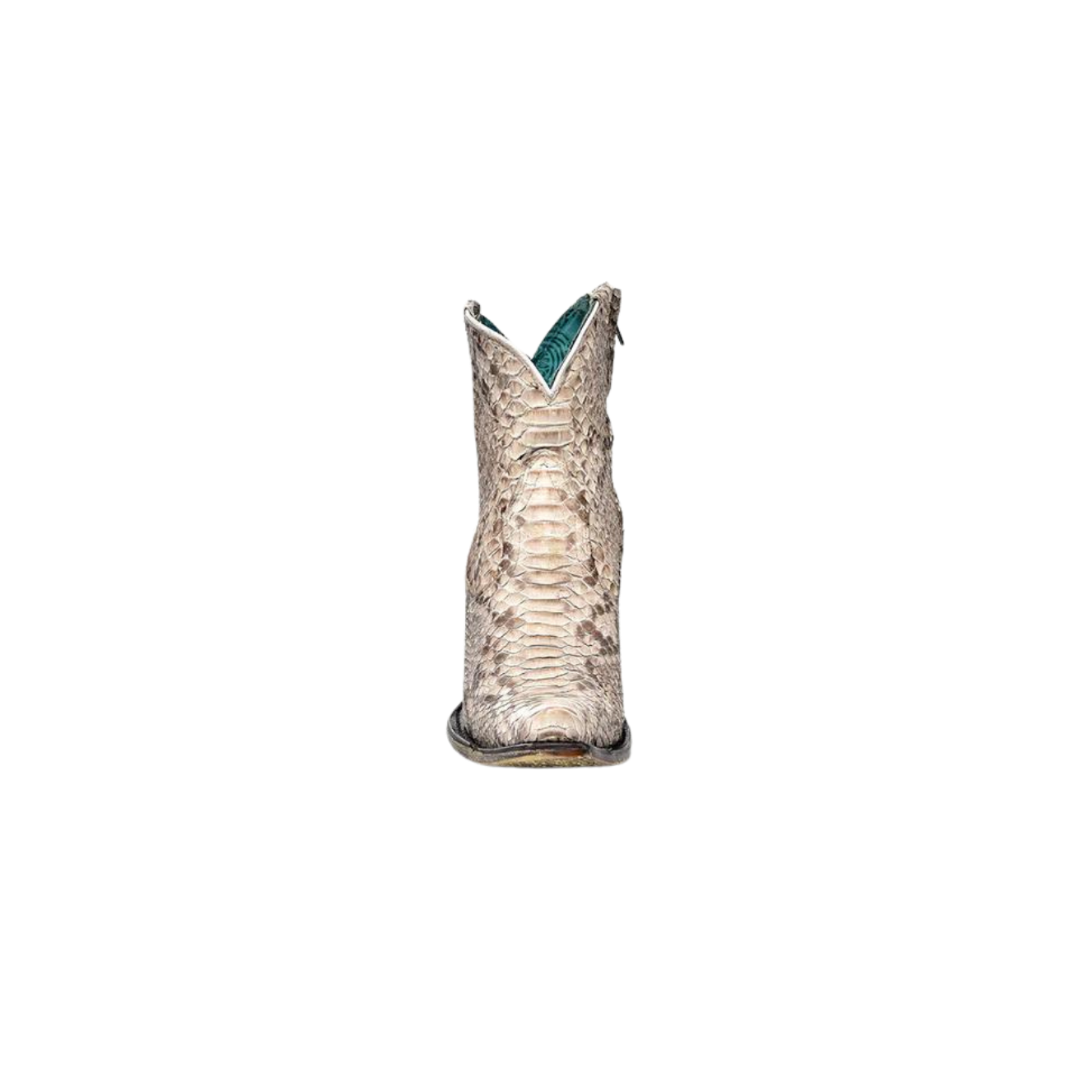 Corral Women's Python Zipper Ankle White Boots