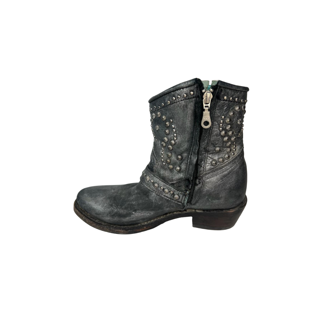 Corral Women's Harness And Studs Ankle Black Booties