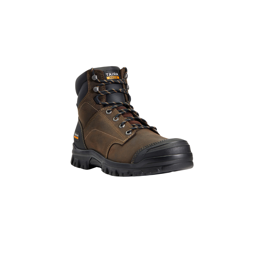 Ariat Men's Treadfast 6" Waterproof Work Dark Brown Boots