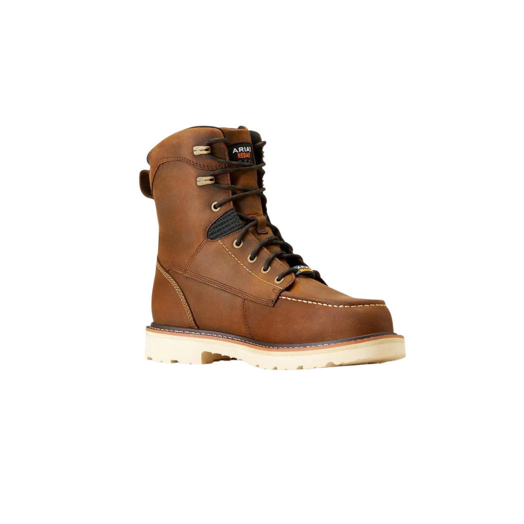Ariat Men's Rebar Lift 8" Wp Composite Brown Boots