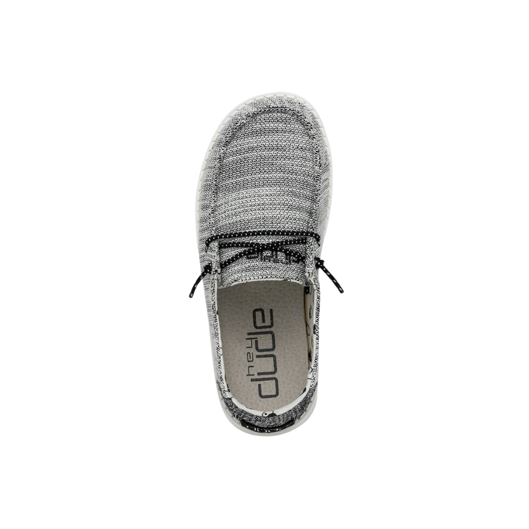 Hey Dude Youth Unisex Walley Stretch Yin Yang Grey Shoes