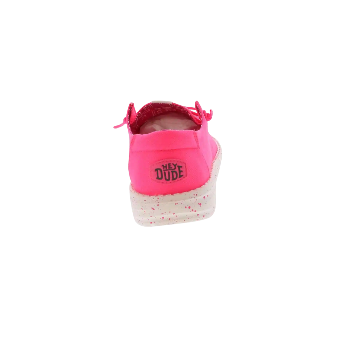 Hey Dude Youth Girl's Wendy Canvas Pink Shoes