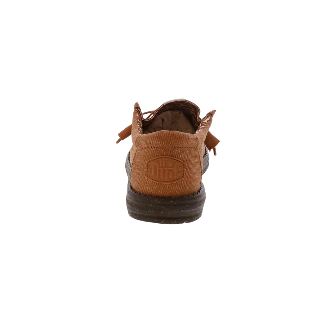 Hey Dude Men's Wally Stretch Canvas Brown Shoes