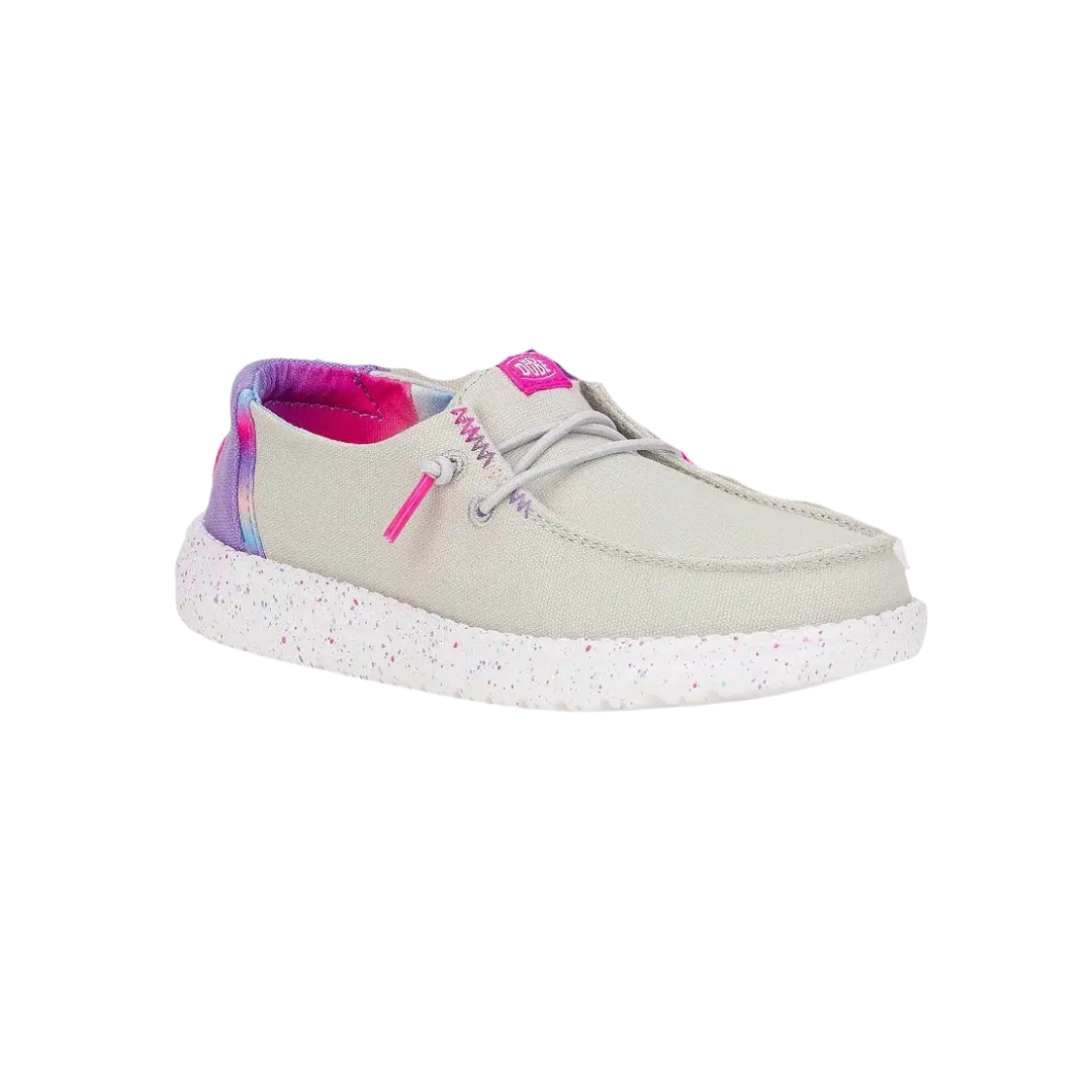 Hey Dude Youth Girl's Wendy Color Fun Grey Shoes