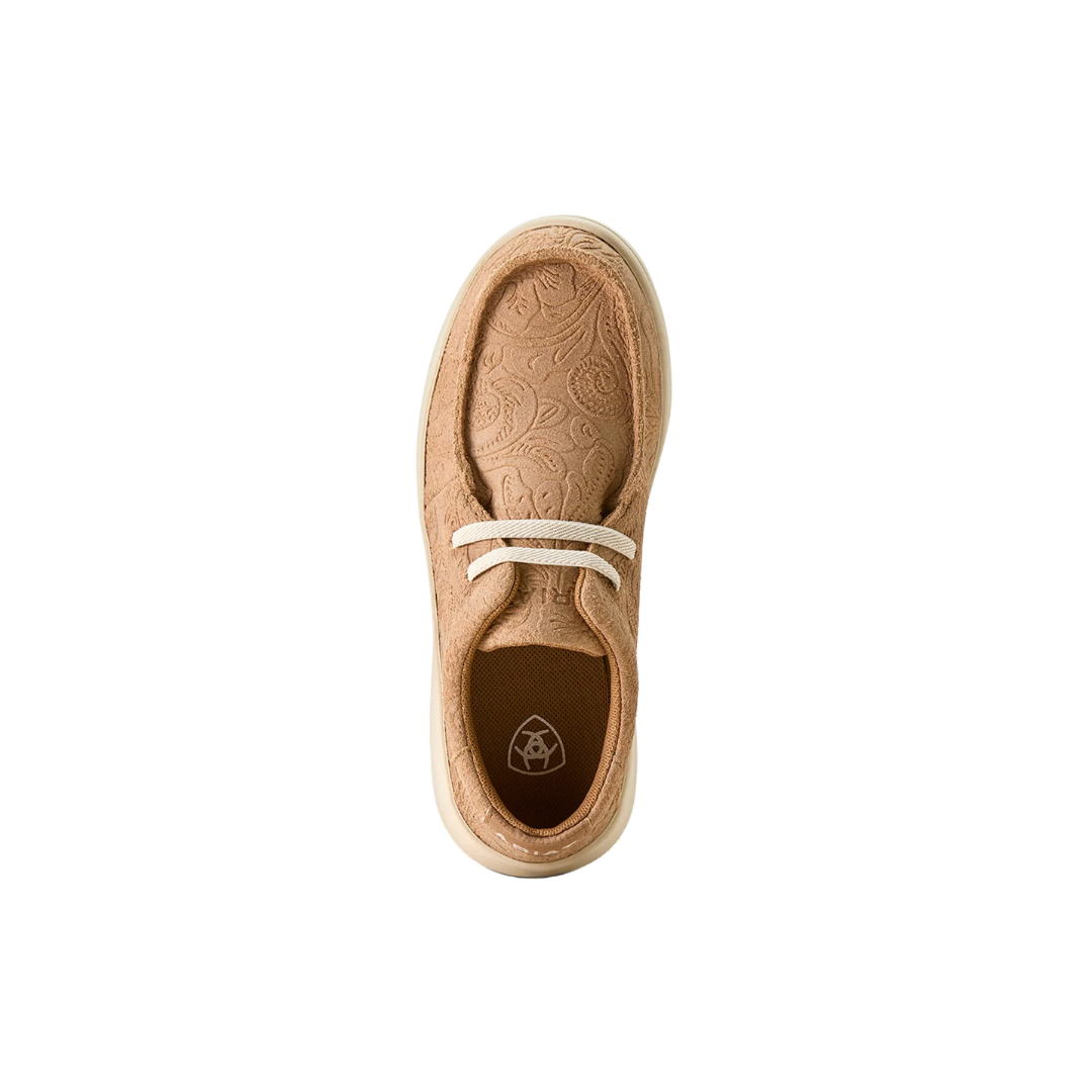 Ariat Youth Girl's Hilo Tan Floral Slip On Tan Shoes