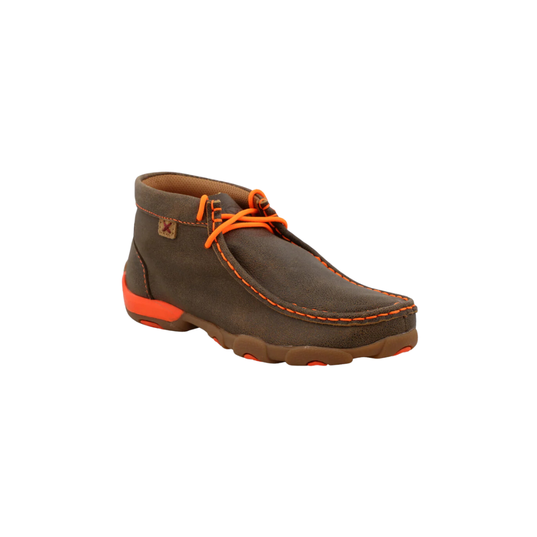 Twisted X Youth Boy's Bomber Chukka Driving Brown Shoes