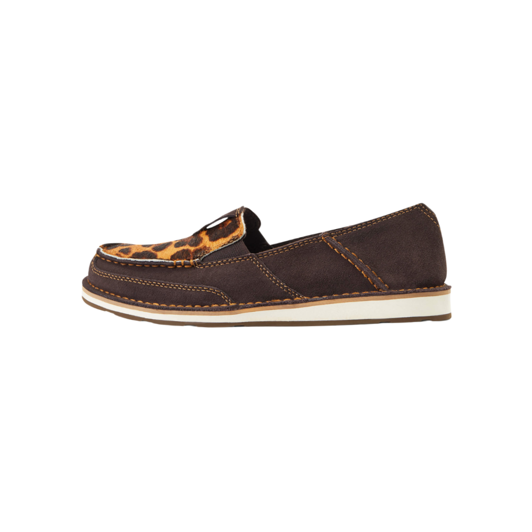 Women's Cruiser Chocolate Suede Leopard Shoes