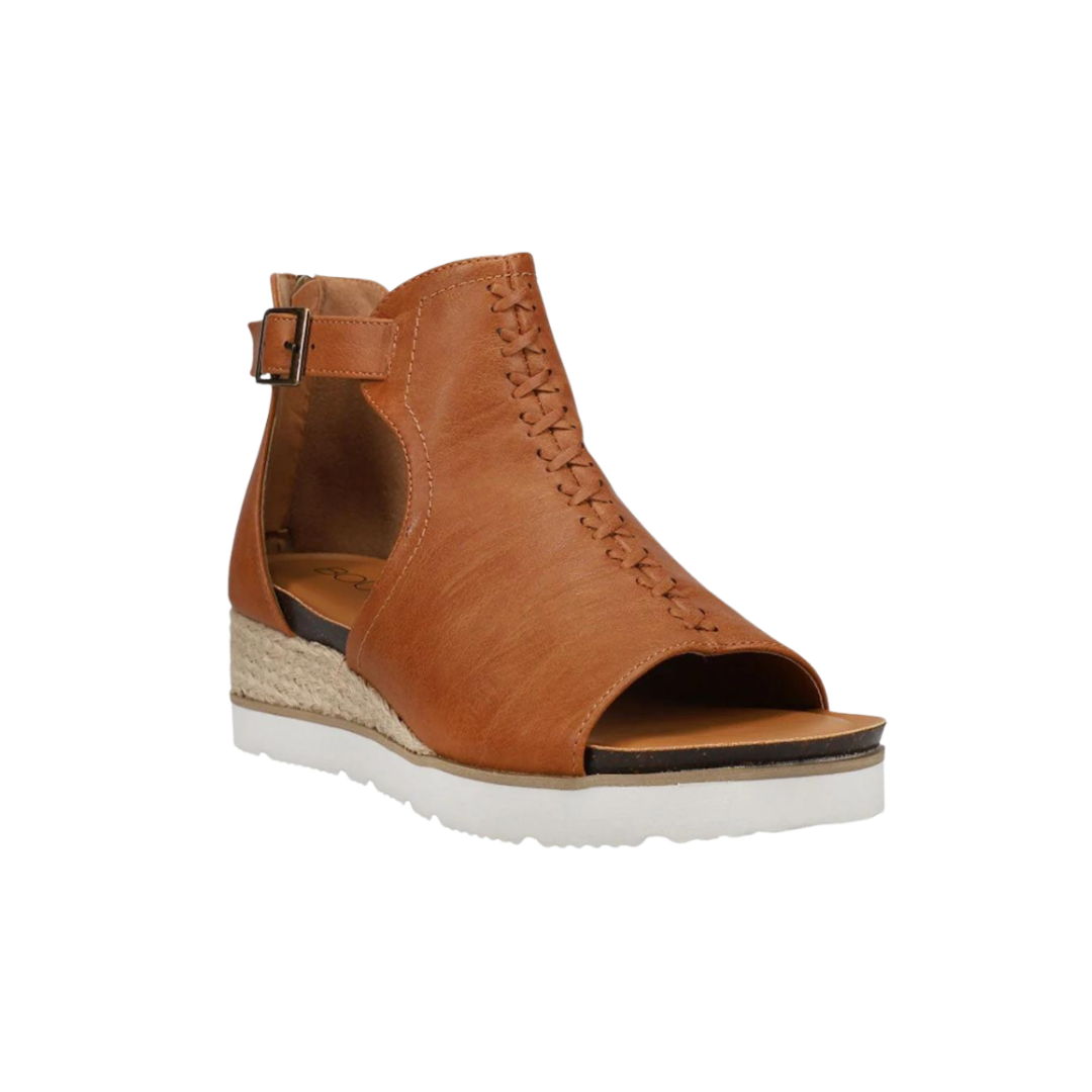Corkys Women's Sugar City Wedge Brown Sandals