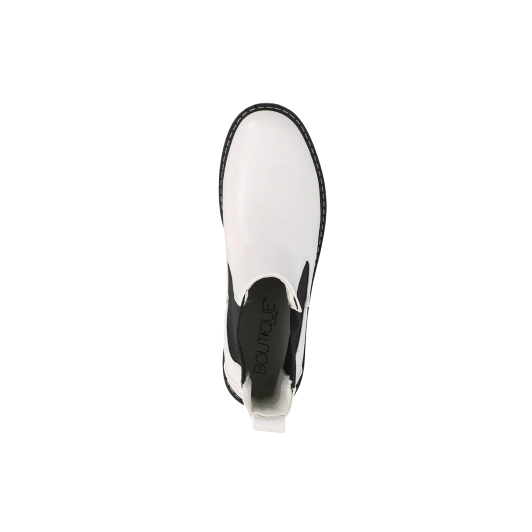 Corky's Women's To Be Honest Round Toe Chelsea White Boots