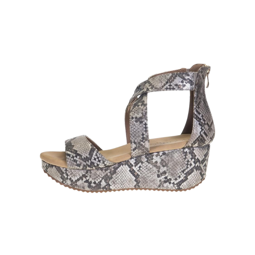 Corkys Women's Footwear Fay Taupe Snake Grey Sandals