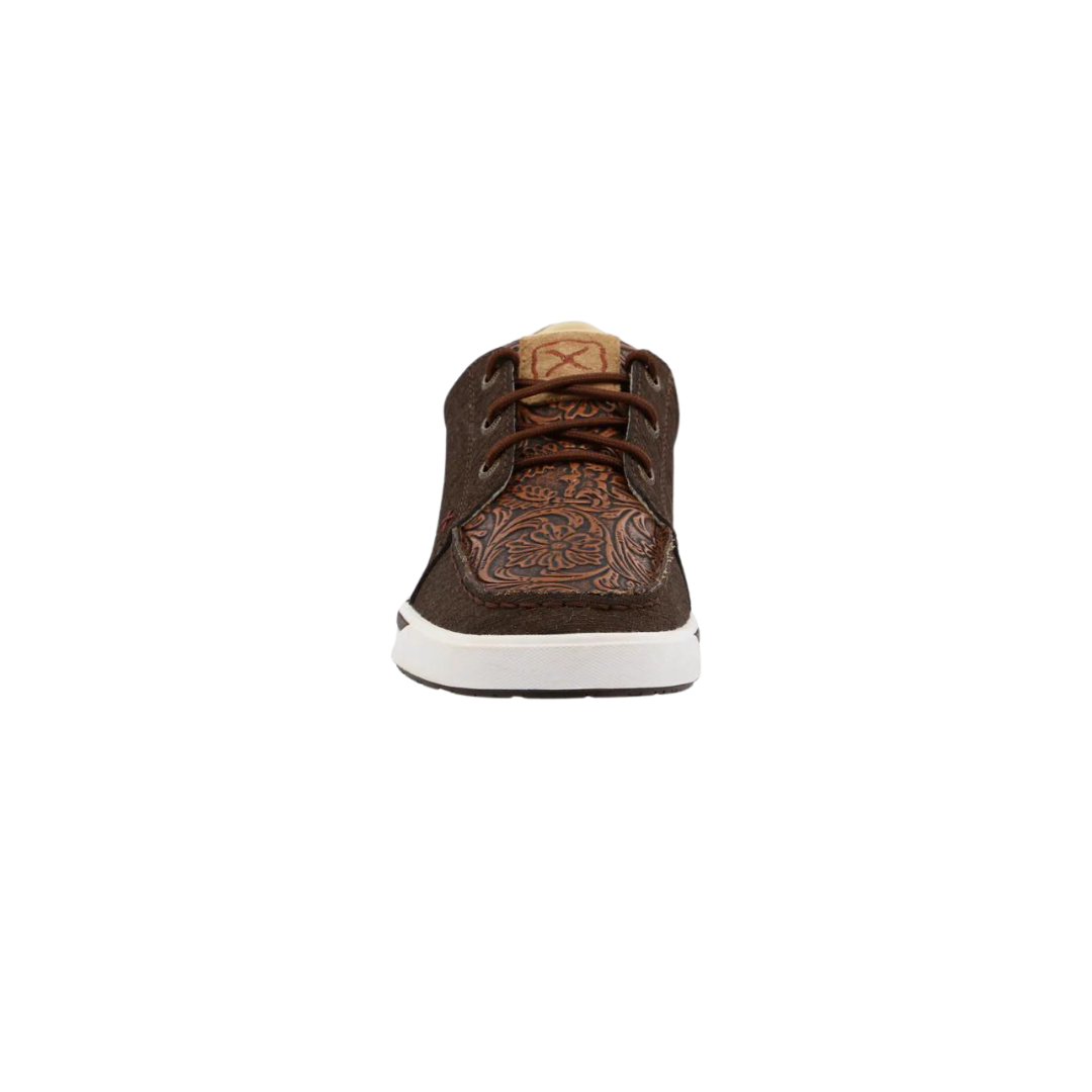 Twisted X Women's Tooled Leather Dark Brown Shoes