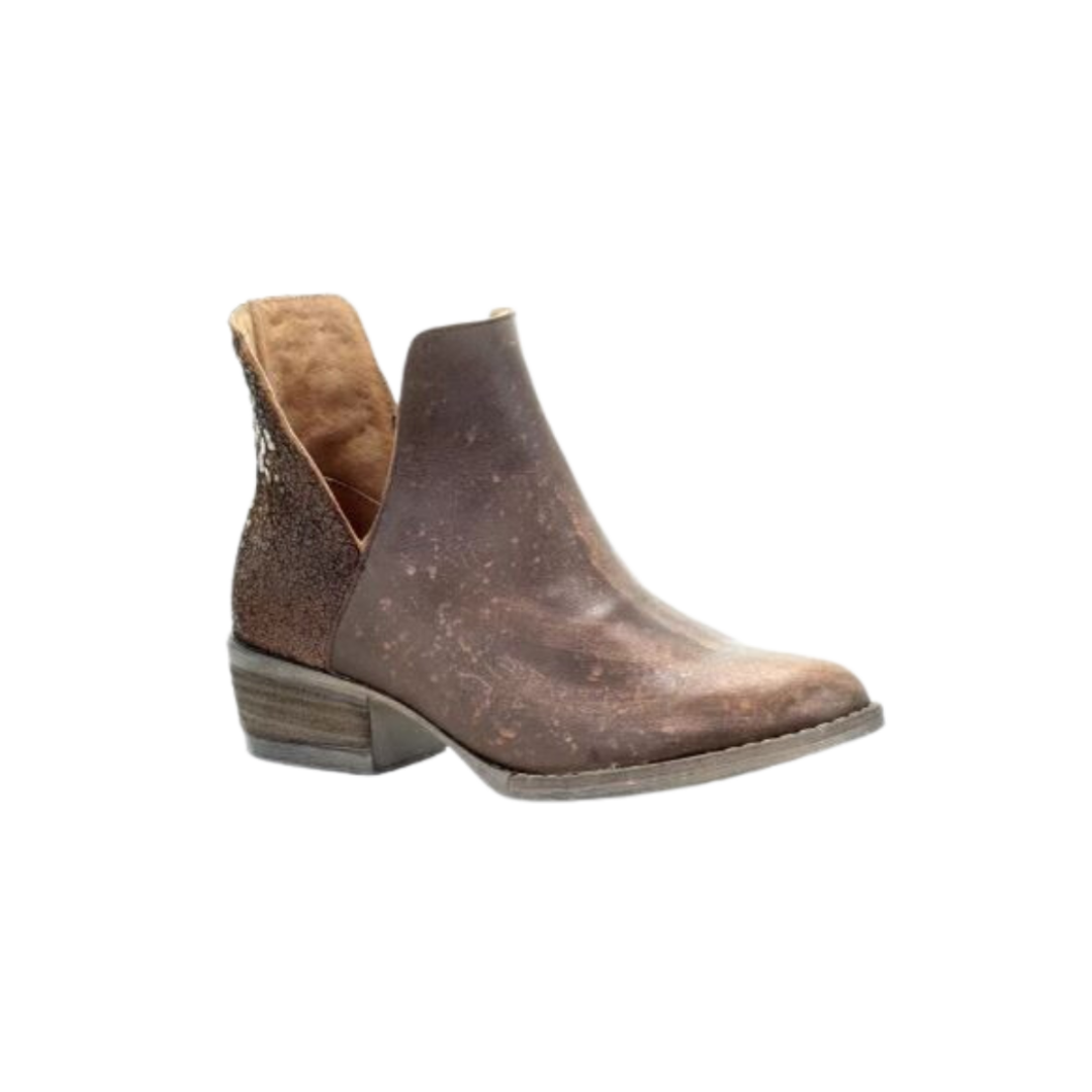 Corral Women's Copper Cutout Fashion Brown Booties