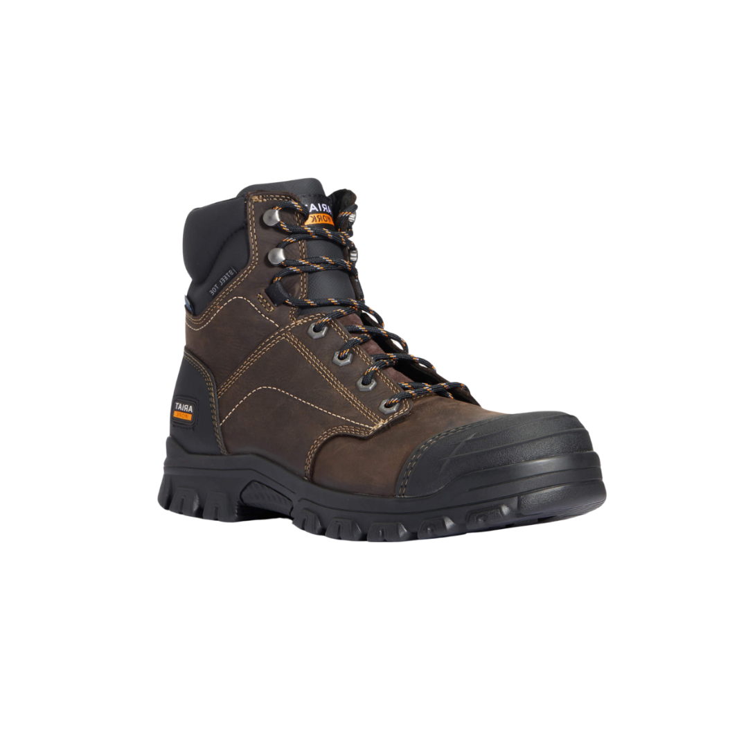 Ariat Men's Treadfast 6 Waterproof Steel Brown Boots
