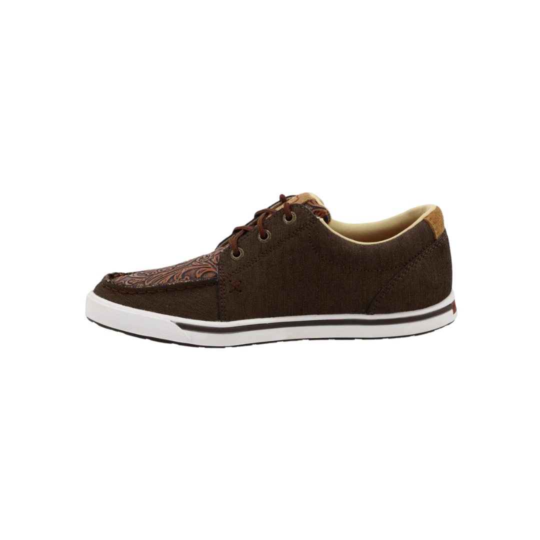 Twisted X Women's Tooled Leather Dark Brown Shoes