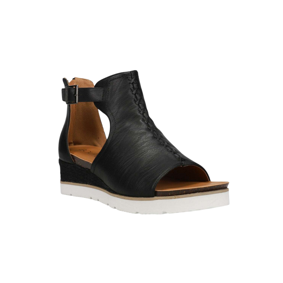 Corkys Women's Sugar City Wedge Black Sandals