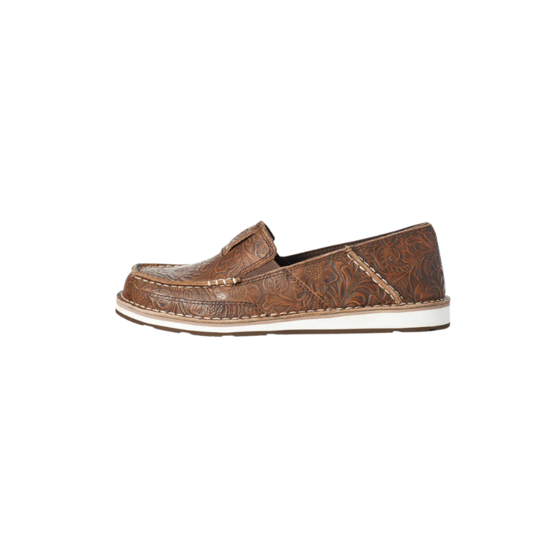 Ariat Women's Floral Embossed Cruiser Brown Shoes