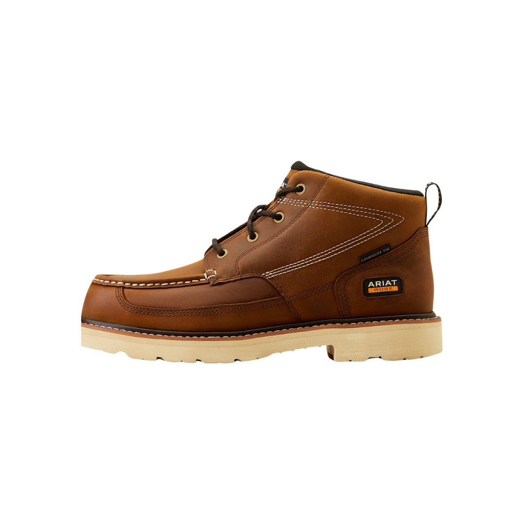 Ariat Men's Rebar Lift Chukka Composite Work Brown Boots