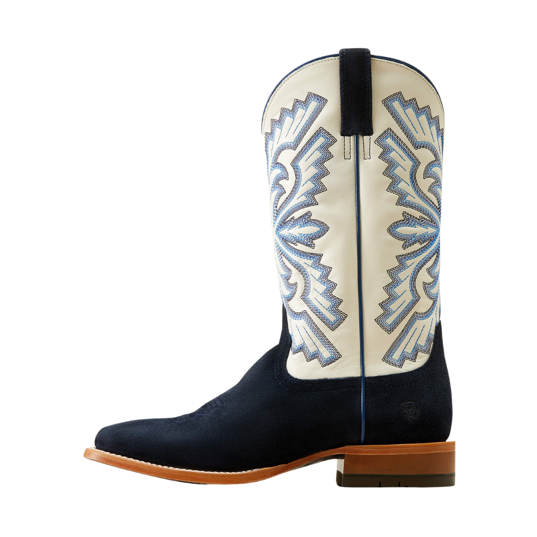Ariat Men's Sting Tekstep Wide White And Blue Boots