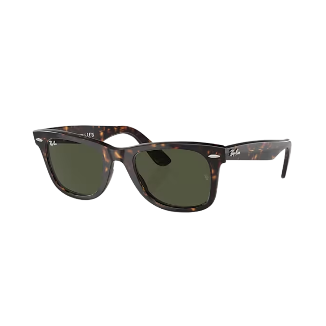 Ray-Ban Unisex Wayfarer Tortoise Green Sunglasses