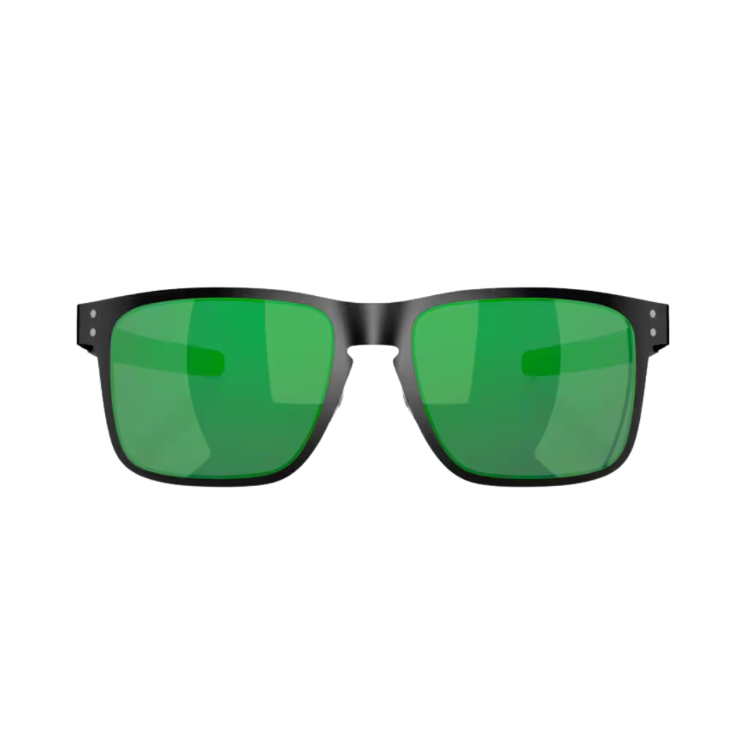 Oakley Unisex Holbrook Metal Jade Iridium Matte Black Sunglasses