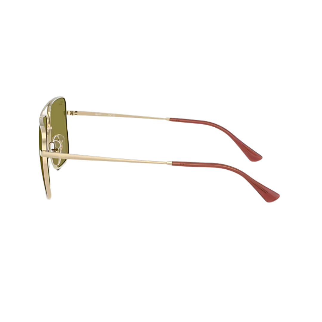 Ray-Ban Unisex Ari Pale Gold Green Metal Sunglasses