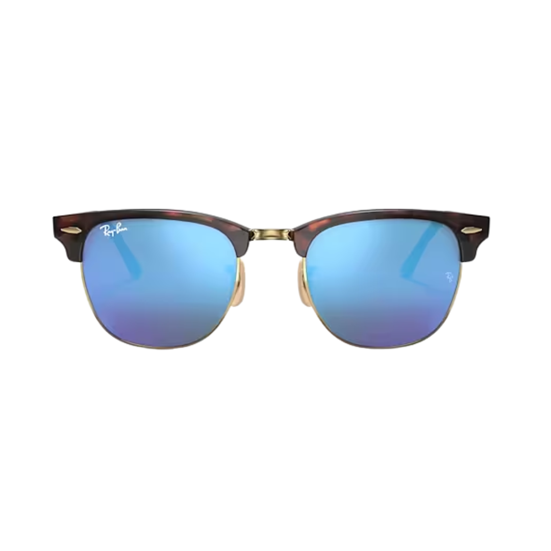 Ray-Ban Unisex Clubmaster Havana Blue Sunglasses