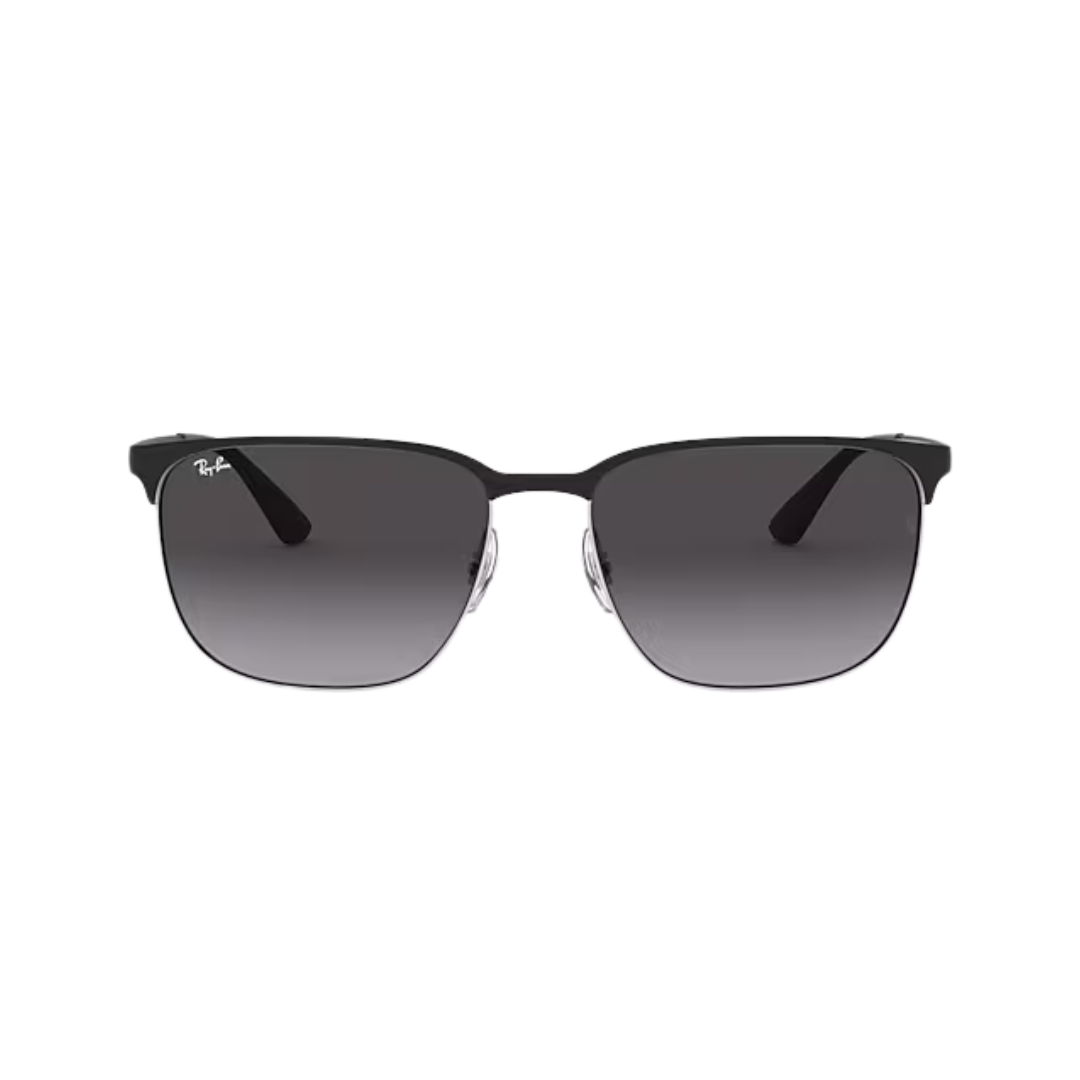 Ray-Ban Unisex Black On Silver Light Grey Sunglasses