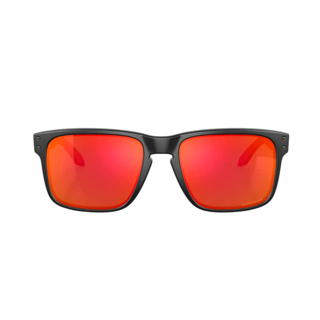 Oakley Unisex Holbrook Matte Prizm Ruby Black Sunglasses