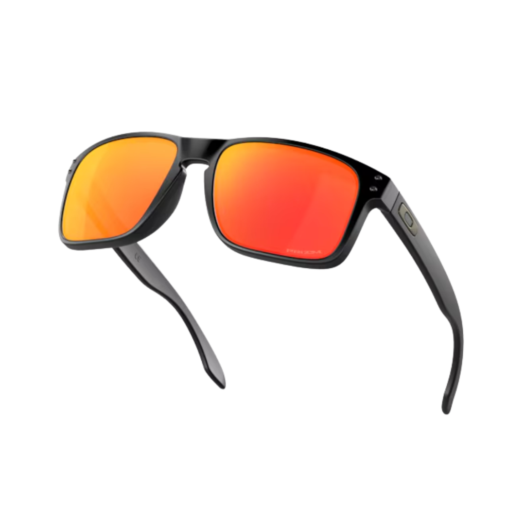 Oakley Unisex Holbrook Matte Prizm Ruby Black Sunglasses