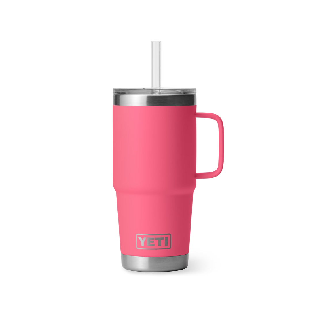 Yeti Rambler 25oz Tropical Pink Straw Mug